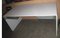 Vintage White Laminate & Brushed Steel Desk 4