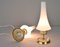 Lámparas de mesa escandinavas Mid-Century de latón y opalino. Juego de 2, Imagen 8