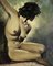 Maurise Legendre, Giovane donna in posa nuda, 1949, Olio su tela, con cornice, Immagine 2