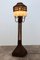 Vintage Bamboo Floor Lamp with Fabric Shade, 1950s 2