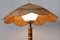Lámpara de mesa Uchiwa Mid-Century moderna de Miranda Ab Sweden, años 60, Imagen 12