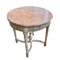 19th Century French Carved Wood Side Table with Marble Top, Image 1