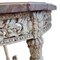 Mesa auxiliar francesa de madera tallada con tablero de mármol, Imagen 2
