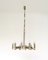 Lámpara de araña estilo Art Déco redonda de metal barnizado con 10 luces, Italia, años 50, Imagen 3