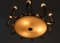 Art Deco Style 10-Light Round Varnished Metal Chandelier, Italy, 1950s, Image 7