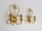 Vintage Wall Lights in Gold Metal, 1980s, Set of 2, Image 3