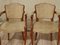 Small Wooden and Velvet Armchairs, Set of 2 10