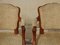 Small Wooden and Velvet Armchairs, Set of 2 11