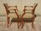 Small Wooden and Velvet Armchairs, Set of 2 2