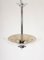 Art Deco French Glass Chrome Ceiling Pendant Light from Atelier Petitot, 1930s 4