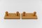 Percheros escandinavos dobles de ratán y madera, años 60. Juego de 2, Imagen 3
