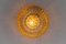 Lampada da parete rotonda in vetro ambrato, Limburg, anni '60, Immagine 6