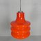Lámpara colgante vintage de vidrio naranja, años 70, Imagen 13