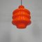 Lampe à Suspension Vintage en Verre Orange, 1970s 6