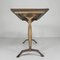 Art Deco Bistro Table with Oak Top on Cast Iron Table, 1930s 4