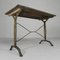 Mesa de bistró Art Déco con tablero de roble sobre mesa de hierro fundido, años 30, Imagen 10