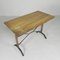 Art Deco Bistro Table with Oak Top on Cast Iron Table, 1930s 13