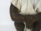 Malian Artist, Large Dogon Statue of Seated Man, Early 20th Century, Wood & Fabric 7