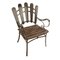 Französischer Mid-Century Sessel aus Eisen & Holz 1
