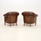 Swedish Leather Club Chairs, 1950s, Set of 2 3