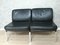 Black Leather Living Room Set by Walter Knoll for Walter Knoll, 1970s, Set of 3 1