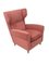 Vintage Red Velvet Armchair with Wooden Structure by Paolo Buffa, Italy, 1940s, Image 2