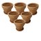 Vintage Spanish Ceramic Pots with Plate, Set of 6, Image 1