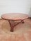 Brutalist Oak Round Tripod Coffee Table, Netherlands, 1970s 6