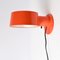 Orangefarbene dänische Wandlampe aus Kunststoff von Sven Middelboe für Nordic Solar, 1970er 1