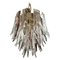 Mid-Century Modern Amethyst and Clear Murano Glass Chandelier attributed to Mazzega, 1970s, Image 1