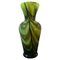 Space Age Green, Brown and Black Opaline Vase attributed to Carlo Moretti, 1970s 3