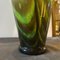 Space Age Green, Brown and Black Opaline Vase attributed to Carlo Moretti, 1970s 5