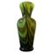 Space Age Green, Brown and Black Opaline Vase attributed to Carlo Moretti, 1970s, Image 1