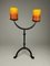 Brutalist Wrought Iron Candlestick, 1960s 3