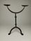 Brutalist Wrought Iron Candlestick, 1960s 1