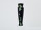 Art Deco French Tall Black Opaline Glass Vase from Anatole Riecke, 1951 3