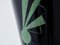 Art Deco French Tall Black Opaline Glass Vase from Anatole Riecke, 1951 2
