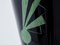 Art Deco French Tall Black Opaline Glass Vase from Anatole Riecke, 1951, Image 2