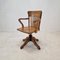 Industrial Oak Swivel Chair, 1900s, Image 1