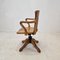 Industrial Oak Swivel Chair, 1900s 4