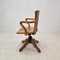 Industrial Oak Swivel Chair, 1900s, Image 4