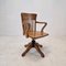 Industrial Oak Swivel Chair, 1900s 3