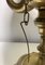 Brass Bouillotte Triple Branch Table Lamp with Height Adjustable Shade 7