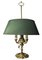 Brass Bouillotte Triple Branch Table Lamp with Height Adjustable Shade 1
