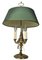 Brass Bouillotte Triple Branch Table Lamp with Height Adjustable Shade 2