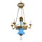19th Century Turquoise and Golden Chandelier, Lucca 1