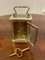 Edwardian Miniature Brass Carriage Clock by J C Vickery, London, 1905, Image 4