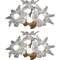 Vintage Glass & Brass Flower Sconces, Set of 2 2