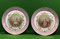 Antique Louis XV & Pompadour Portrait Cabinet Plates, Set of 2 1
