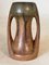 Brown and Green Color Stoneware Enameled Vase with 2 Handles, France, 1960s 6
